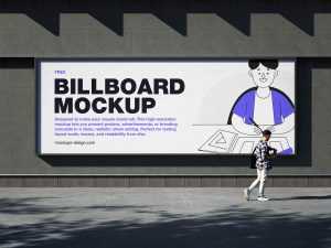 Wide billboard mockup