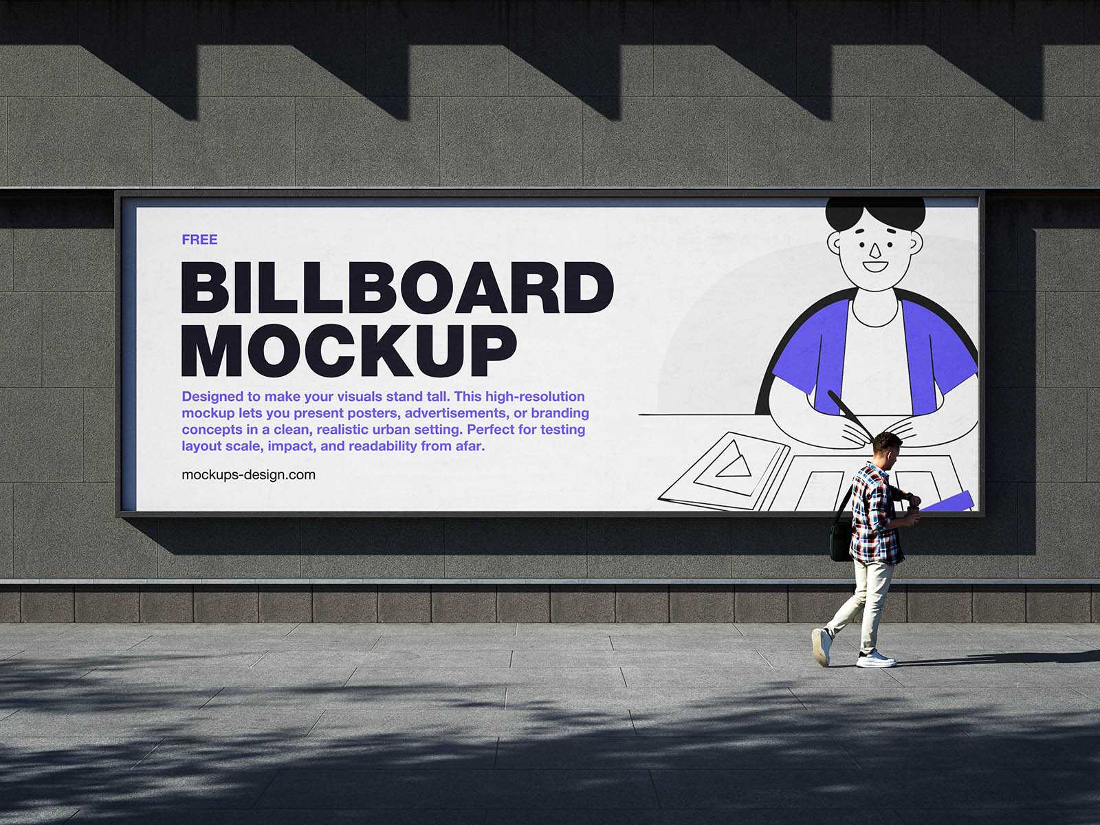 Wide billboard mockup