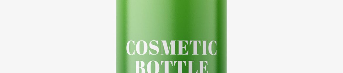 Wide disc top bottle mockup / matt