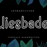 Wiesbaden Handwritten Font - Fonte Grátis Wiesbaden Handwritten Font
