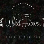 Wild Flower Script Font - Fonte Grátis Wild Flower Script Font