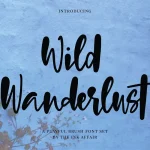 Wild Wanderlust Brush Font - Fonte Grátis Wild Wanderlust Brush Font