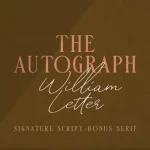 William Letter Signature Font - Fonte Grátis William Letter Signature Font