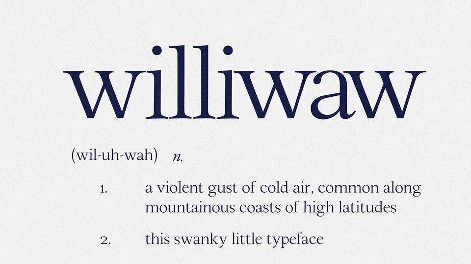 Williwaw Book Font › Fontesk