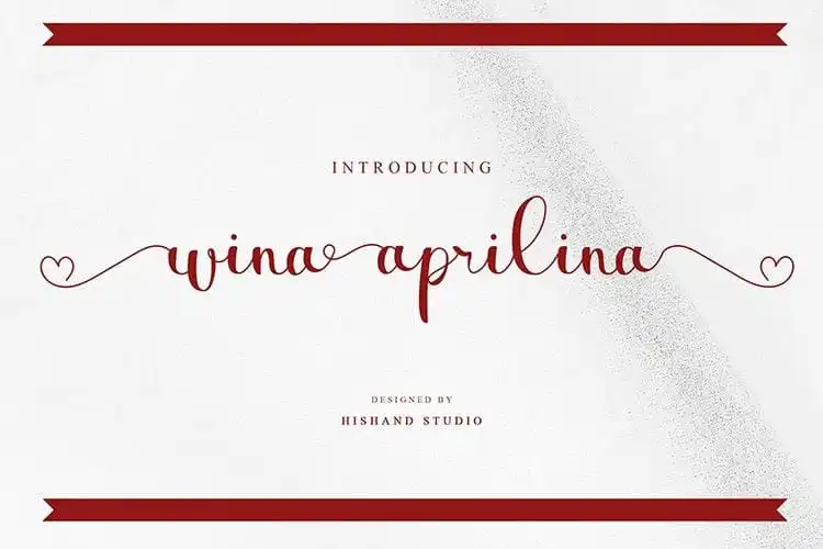 Wina aprilina Calligraphy Font