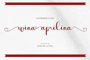 Wina aprilina Calligraphy Font