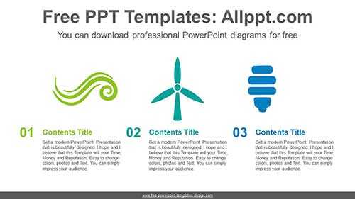 Wind Energy Change PowerPoint Diagram