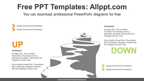 Winding Roads Leading Success PowerPoint Diagram