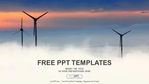 Windrad with cloudscape PowerPoint Templates