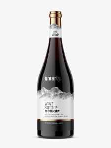 Wine bottle mockup