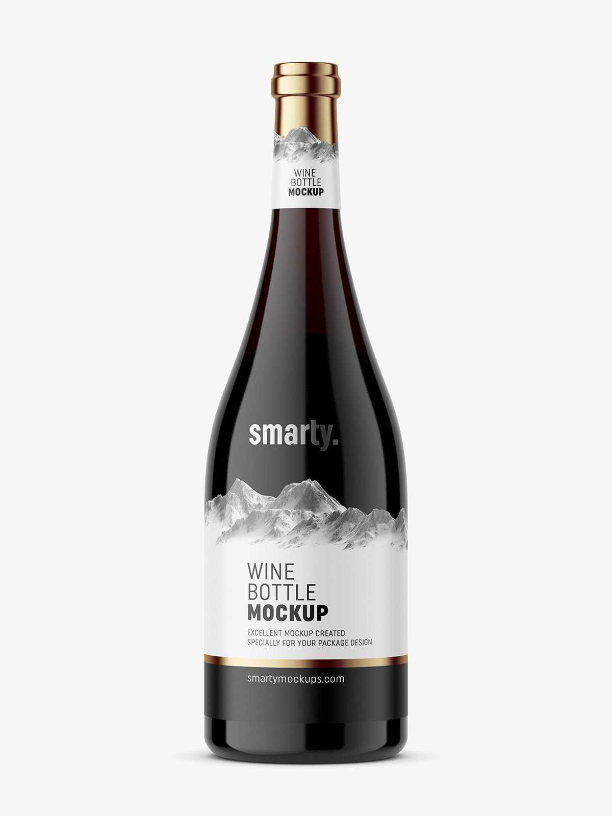 Wine bottle mockup