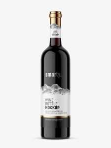 Wine bottle mockup