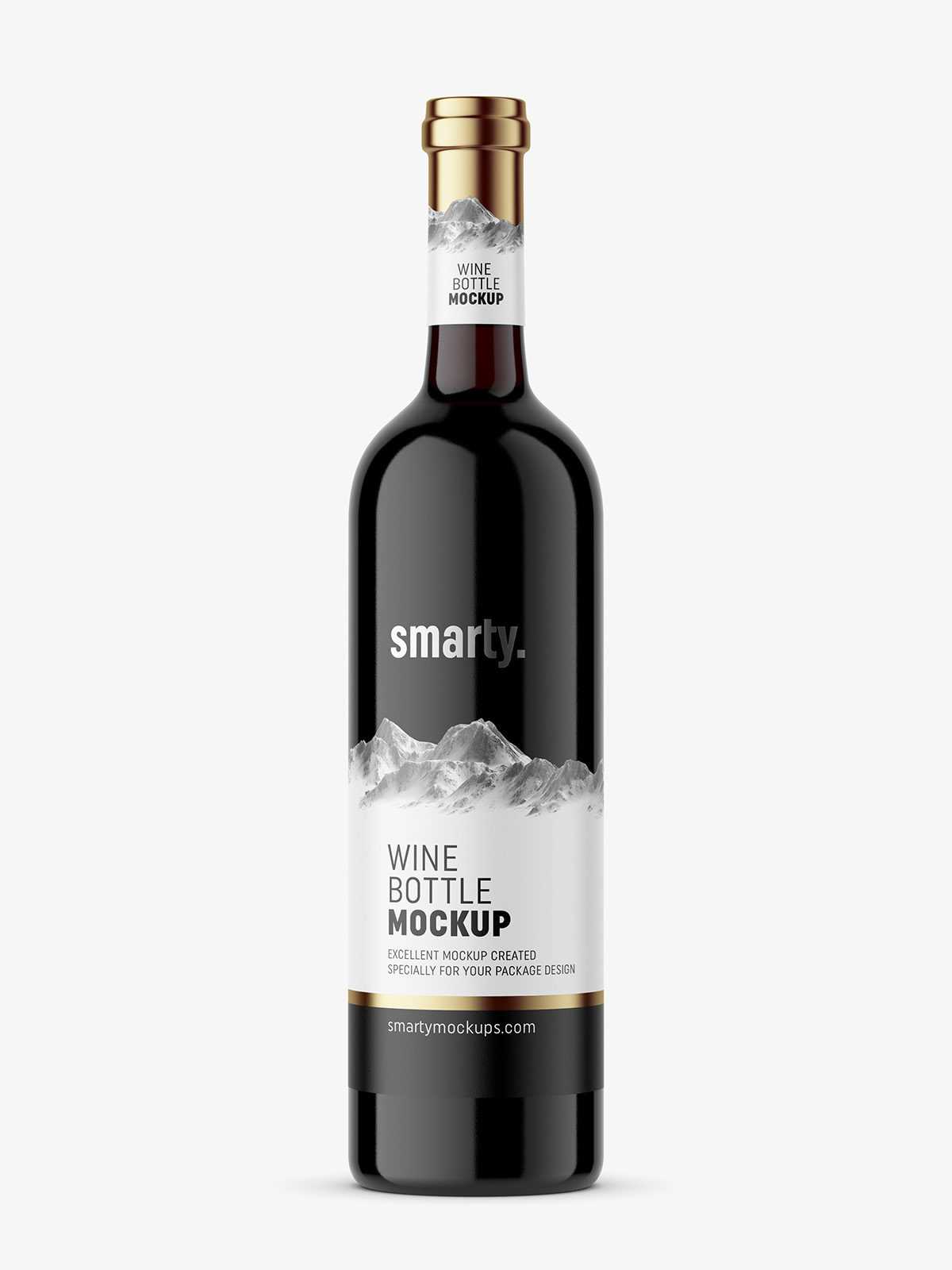 Wine bottle mockup