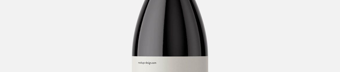 Wine bottle with screw lid mockup