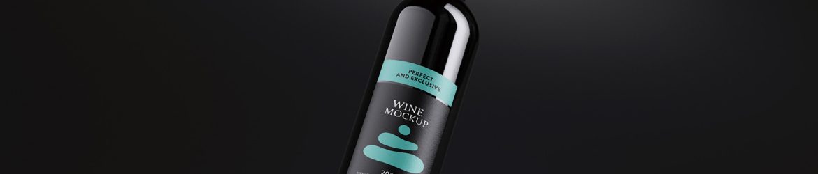 Wine bottles mockup