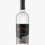 Wine clear bottle mockup