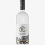 Wine frosted bottle mockup