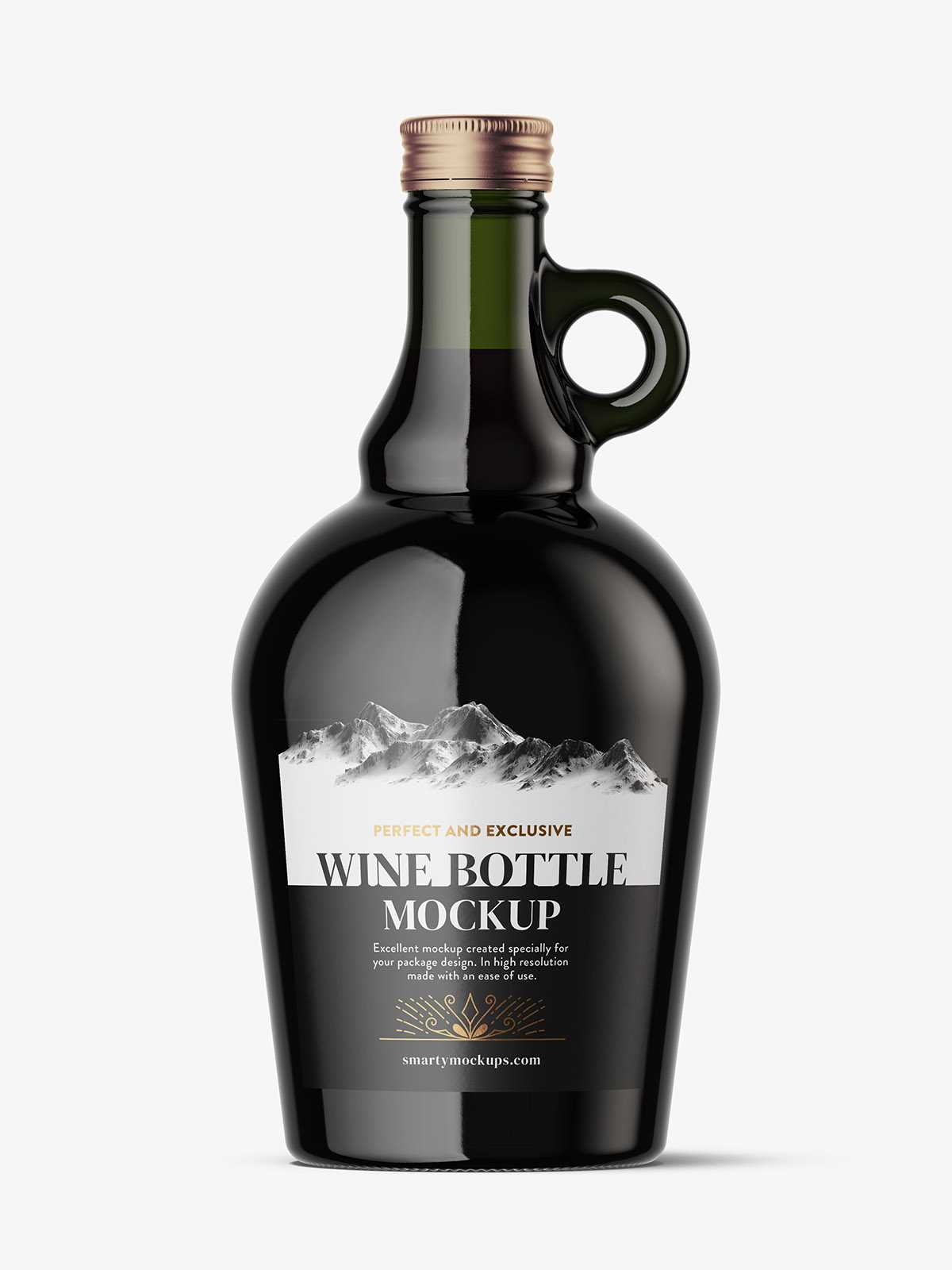 Wine jug mockup