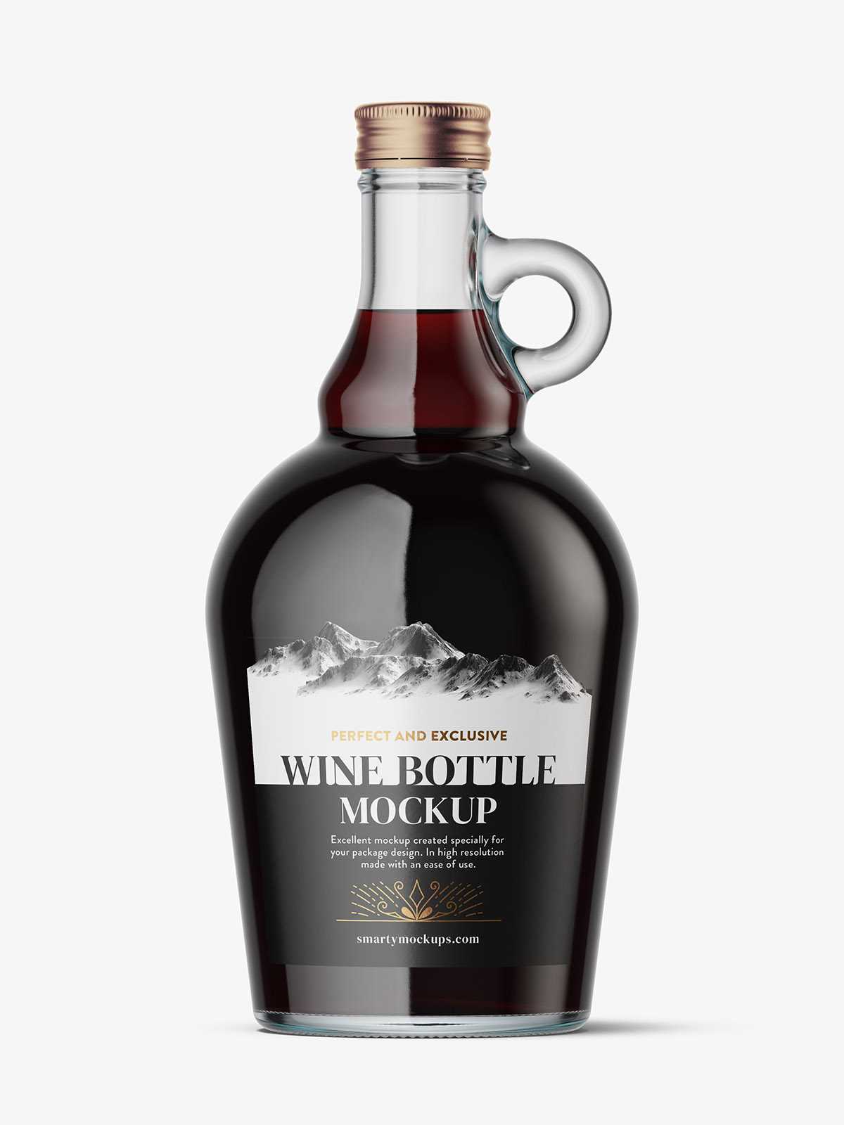Wine jug mockup