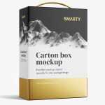 Wine / Juice carton box mockup