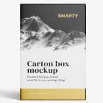 Wine / Juice carton box mockup / 16x26x16 cm