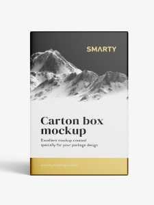 Wine / Juice carton box mockup / 16x26x16 cm