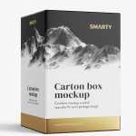 Wine / Juice carton box mockup / 16x26x16 cm