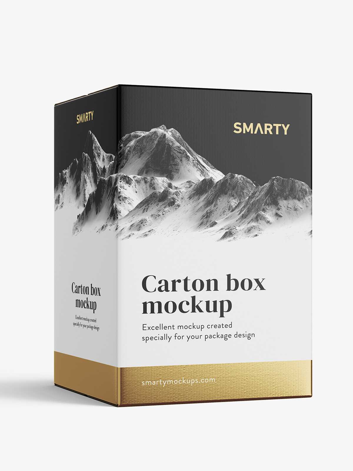 Wine / Juice carton box mockup / 16x26x16 cm