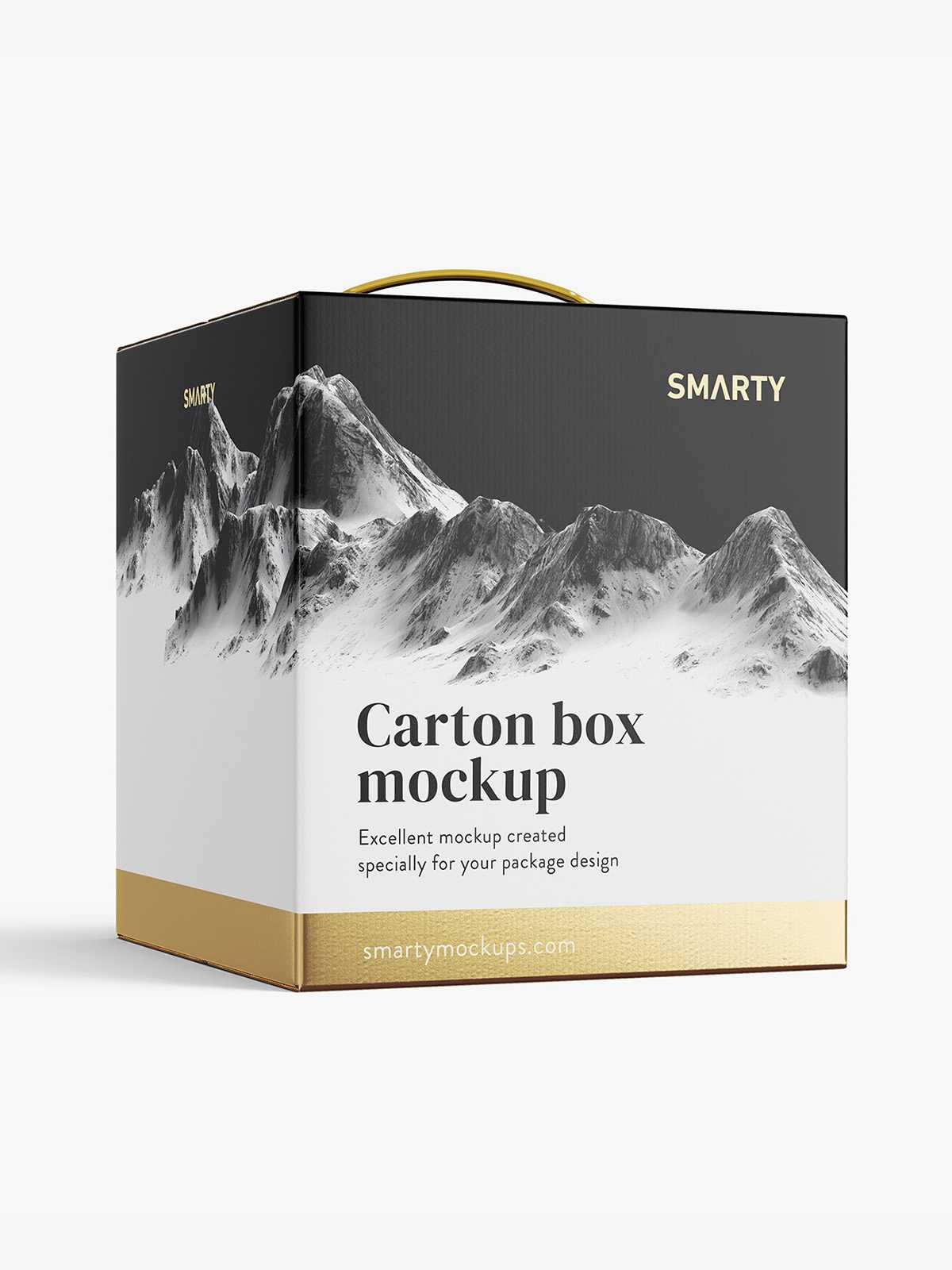Wine / Juice carton box mockup / 18x20x19 cm