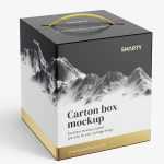Wine / Juice carton box mockup / 18x20x19 cm