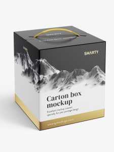 Wine / Juice carton box mockup / 18x20x19 cm