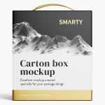 Wine / Juice carton box mockup / 23x26x10 cm