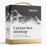 Wine / Juice carton box mockup / 23x26x10 cm