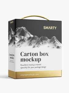 Wine / Juice carton box mockup / 23x26x10 cm