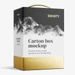 Wine / Juice carton box mockup