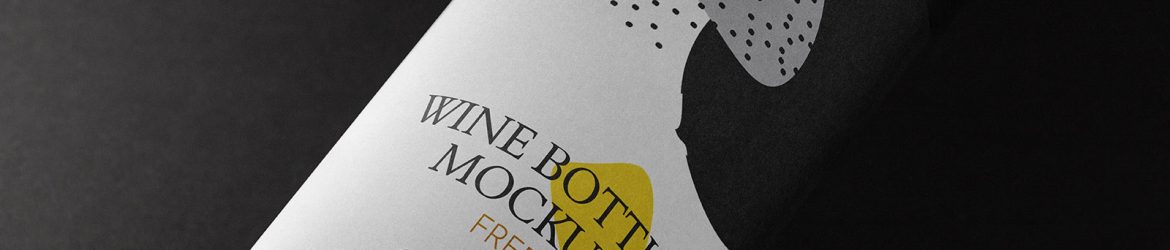 Wine label close-up mockup