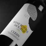 Wine label close-up mockup