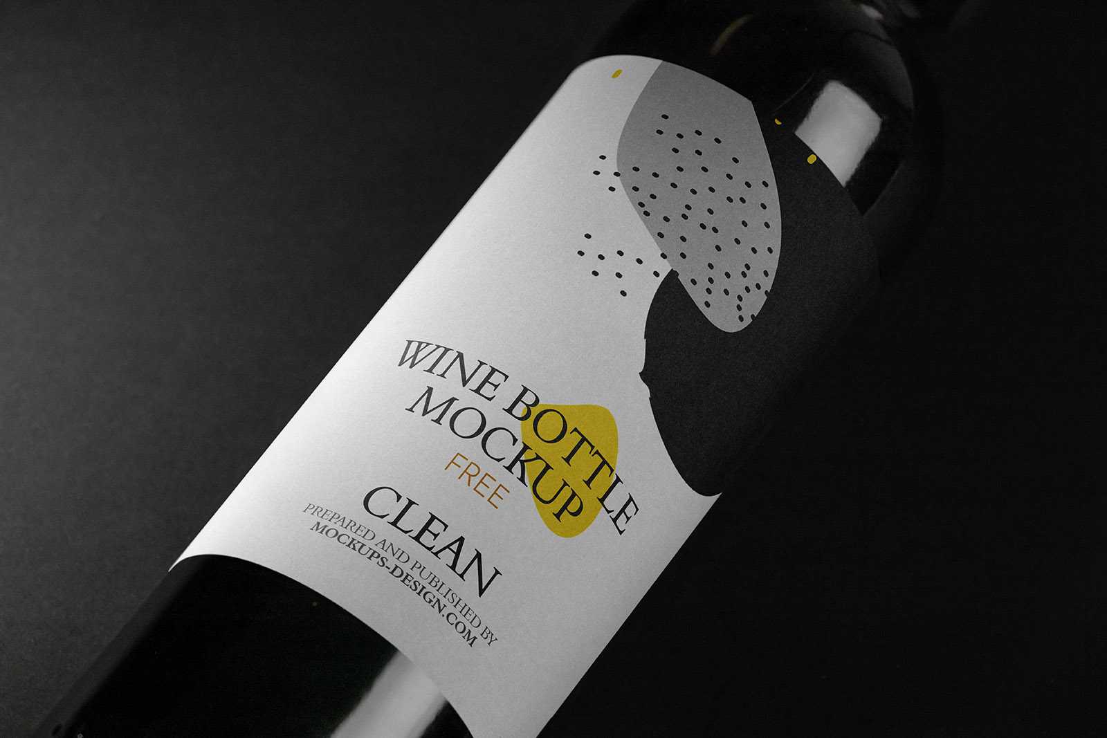 Wine label close-up mockup