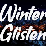 Winter Glisten Script Font - Fonte Grátis Winter Glisten Script Font