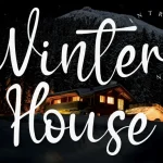 Winter House Script Font - Fonte Grátis Winter House Script Font
