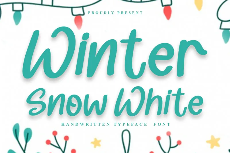 Winter Snow White Display Font