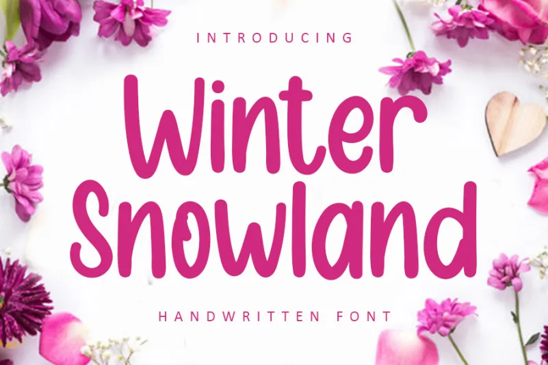 Winter Snowland Display Font