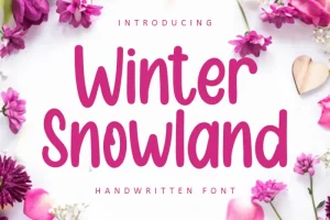 Winter Snowland Display Font