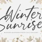 Winter Sunrise Handbrushed Font