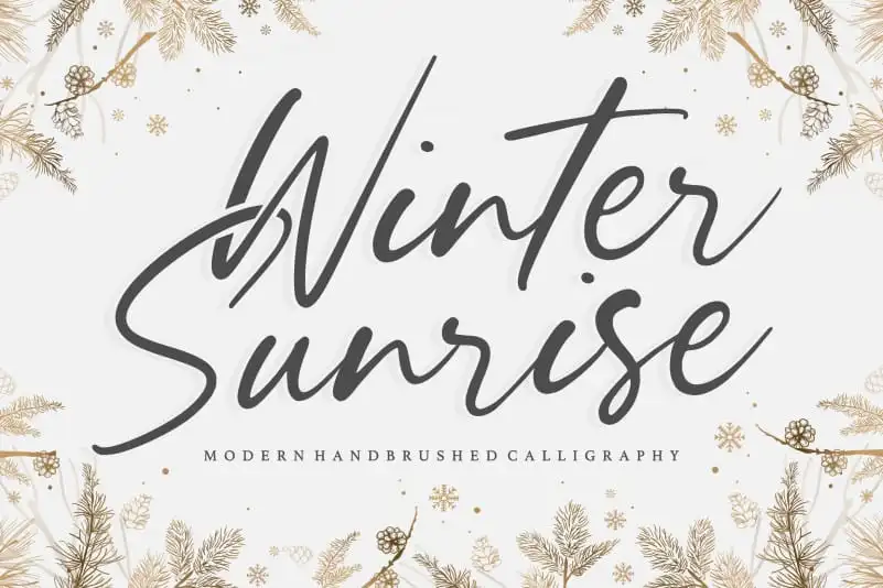 Winter Sunrise Handbrushed Font