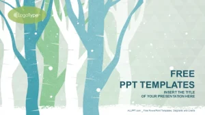 Winter Trees-Nature PowerPoint Templates