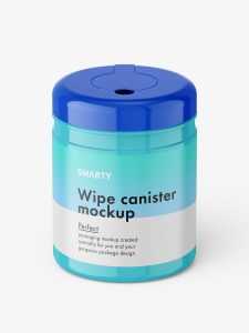 Wipe canister mockup / glossy