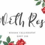 With Rose Script Font - Fonte Grátis With Rose Script Font