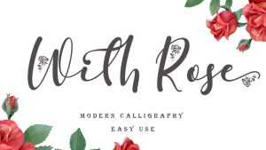 With Rose Script Font › Fontesk