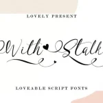 With Stalk Calligraphy Font - Fonte Grátis With Stalk Calligraphy Font